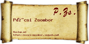 Pócsi Zsombor névjegykártya